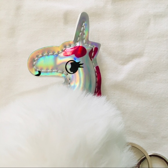 SOCKS FUZZY FLAMINGO DOG UNICORN KEY CHAIN LIP GLO - Picture 11 of 15